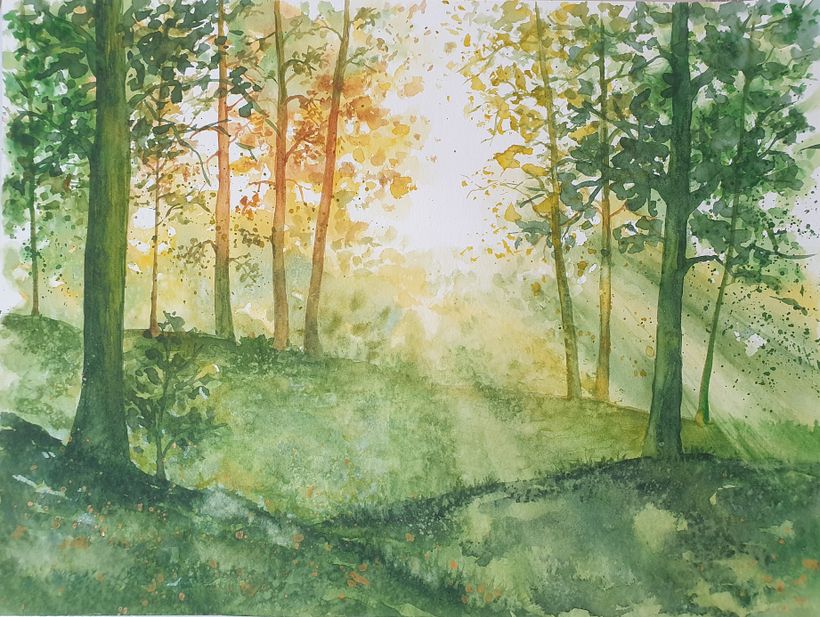 Mon projet du cours : Paysages oniriques à l'aquarelle : capturez la lumière 2