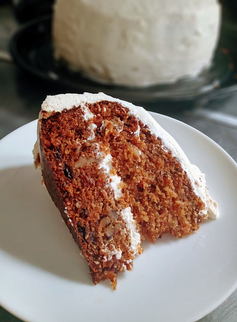 Coconut, Saltana & Walnut Carrot Cake