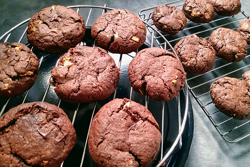 Triple Chocolate NY Style Cookies