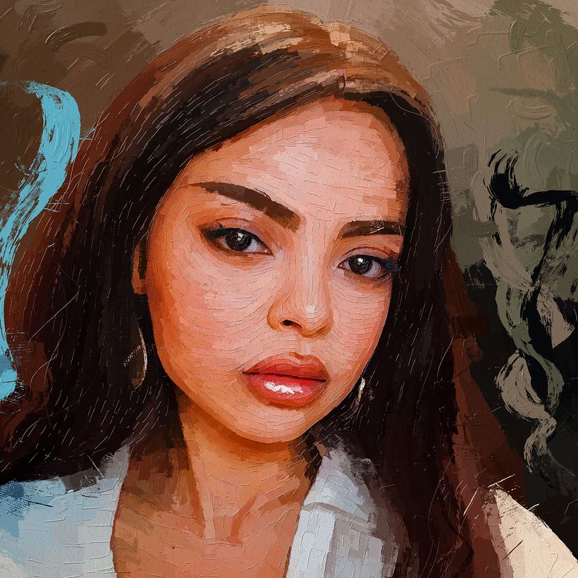 Portrait Painting: Mireya Narváez by Rod Lovell