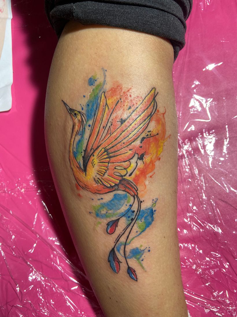 Mi proyecto del curso: Técnicas de tatuaje estilo acuarela: arte sobre piel 3