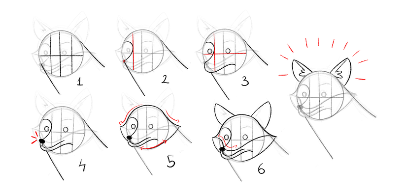 How to Draw a Fox Step by Step 12