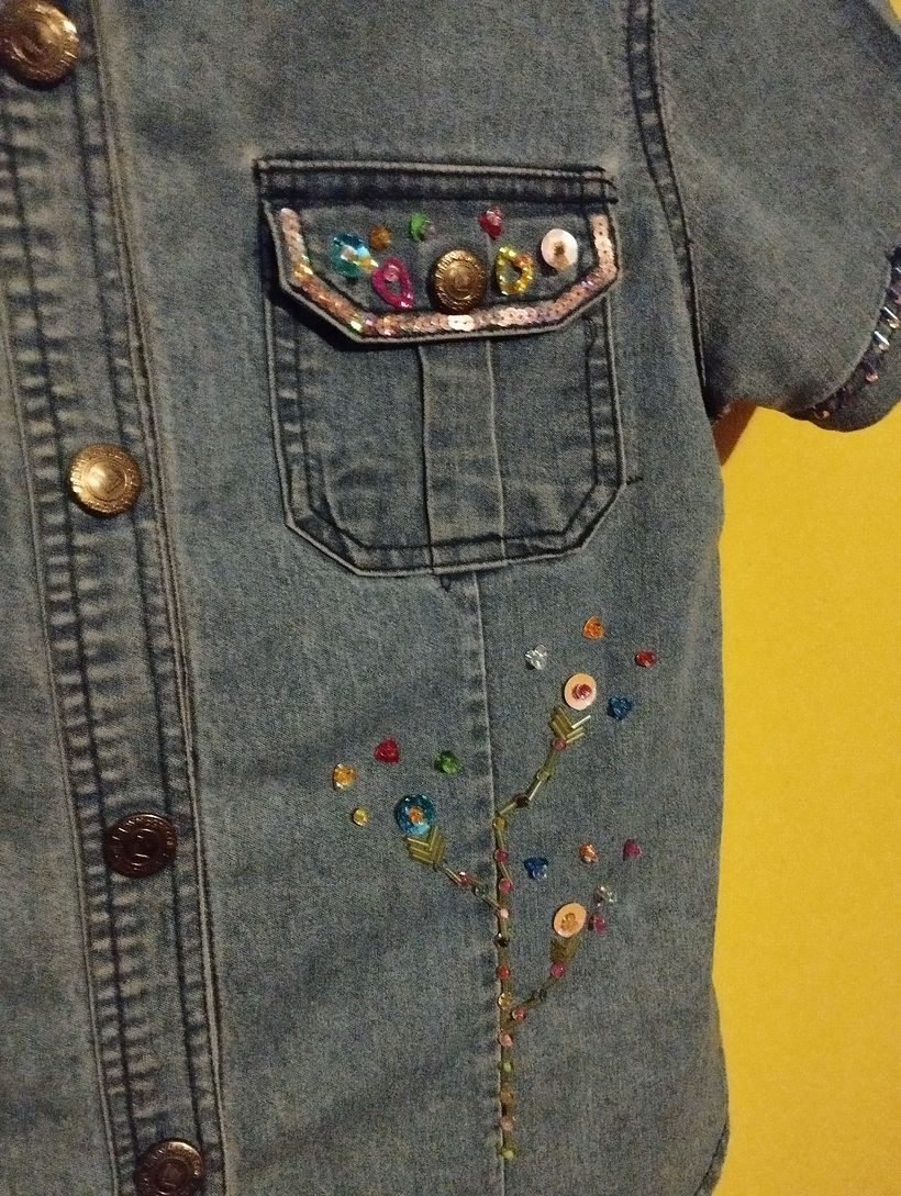 Mi proyecto del curso: Bordado de moda: embellece tu ropa con mostacillas 4