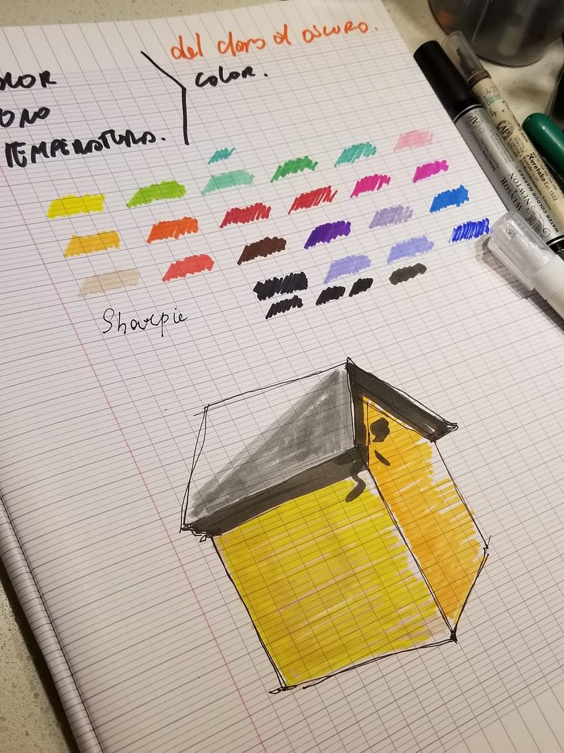 Mi proyecto del curso: Dibujo arquitectónico expresivo con marcadores de colores 1