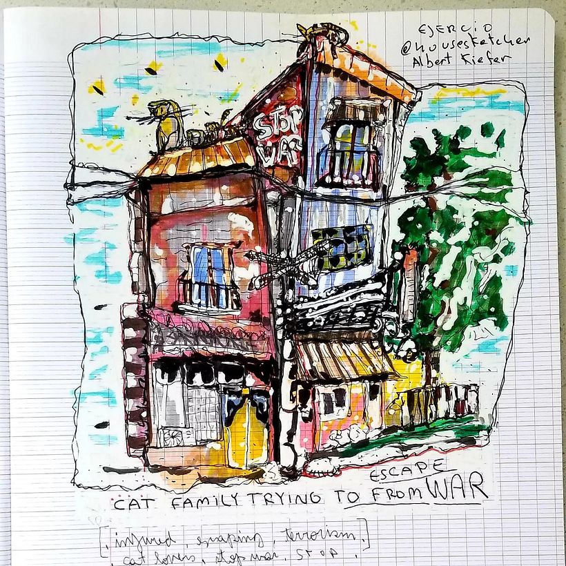 Mi proyecto del curso: Dibujo arquitectónico expresivo con marcadores de colores 3