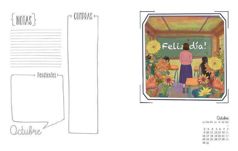 Portadillas Ilustradas para Planner Profesores 2024 6