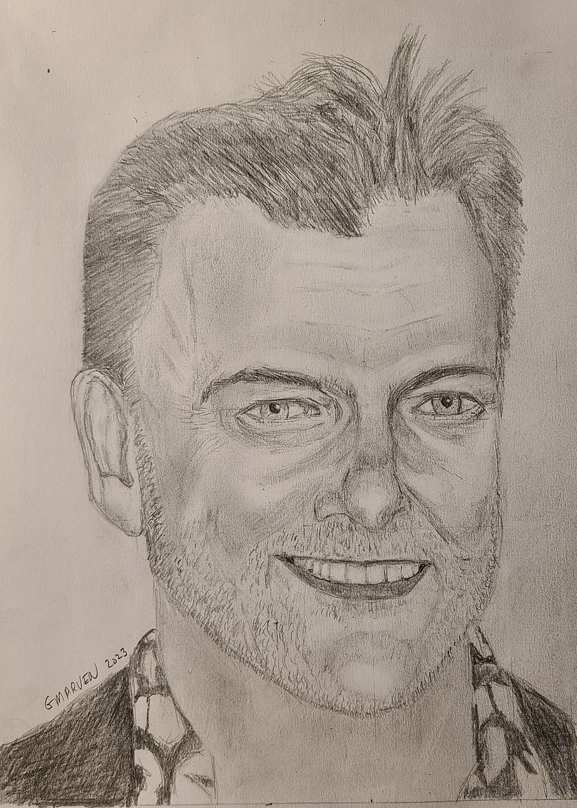 My project for course: Figure Drawing: The Human Head.  Drawing of Ray Stevenson  2