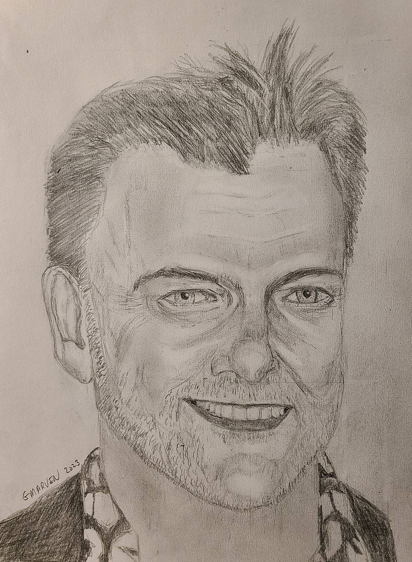 My project for course: Figure Drawing: The Human Head.  Drawing of Ray Stevenson  5