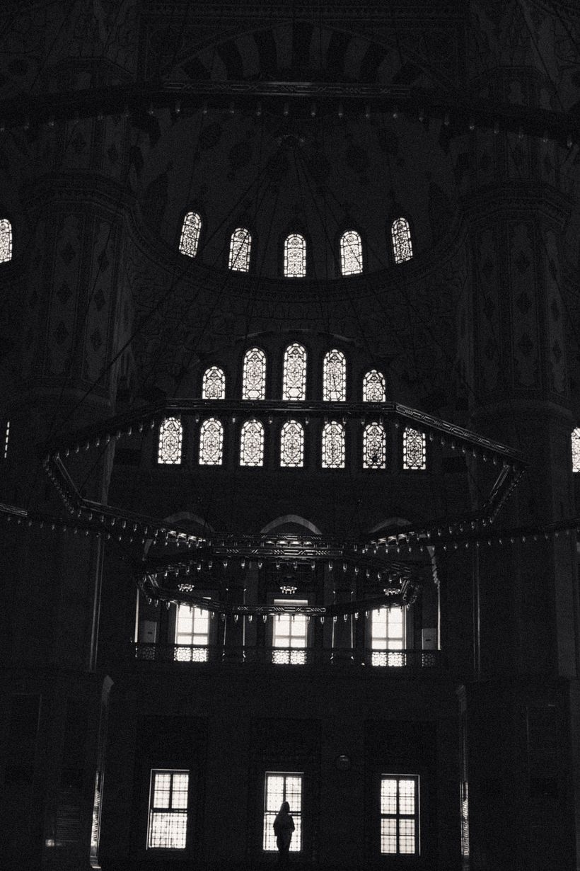 Sabanci Central Mosque (Black & White) 4