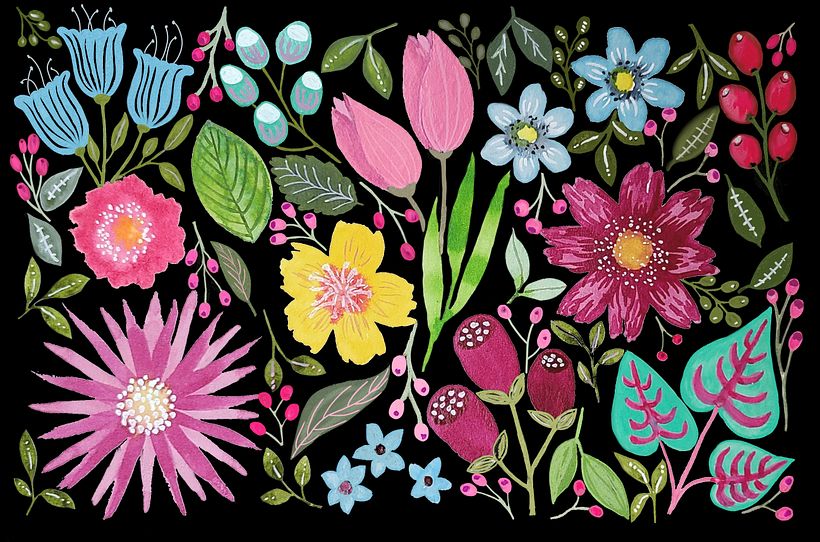 Reverse pattern with black background 