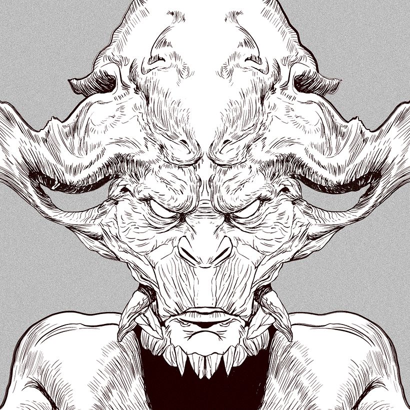 Sketchbook: Symmetrical Portraits - 01 21