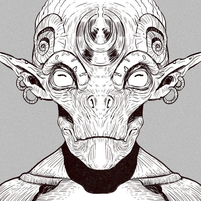 Sketchbook: Symmetrical Portraits - 01 24