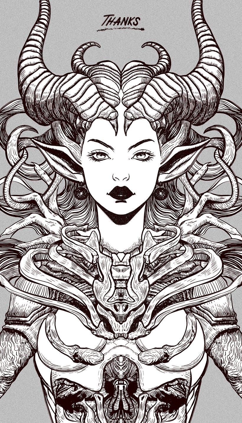 Sketchbook: Symmetrical Portraits - 01 25