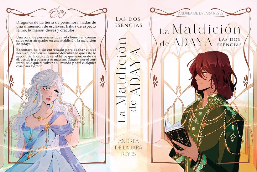 Cubierta "La Maldición de Adaya" Libro 1. De Andrea de la Jara Reyes (2023)