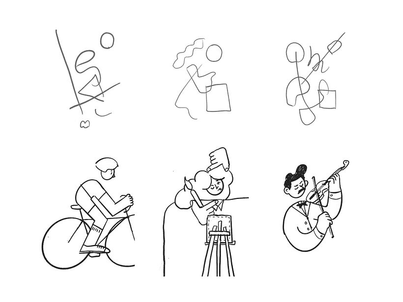 City Characters in Bold Flat Style - Traditional illustration