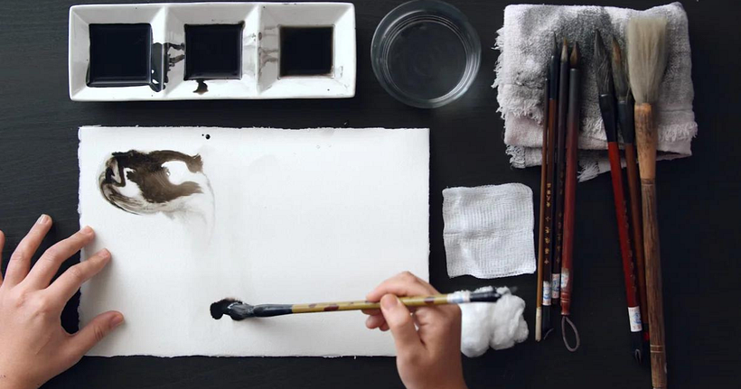 Apply paint on water