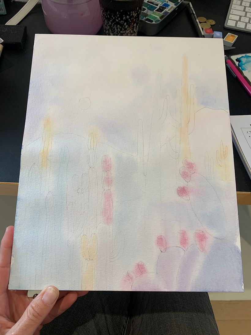 My project for course: Negative Watercolor Painting for Botanical Illustration 1