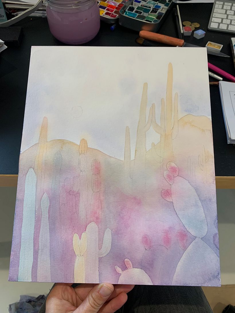 My project for course: Negative Watercolor Painting for Botanical Illustration 2
