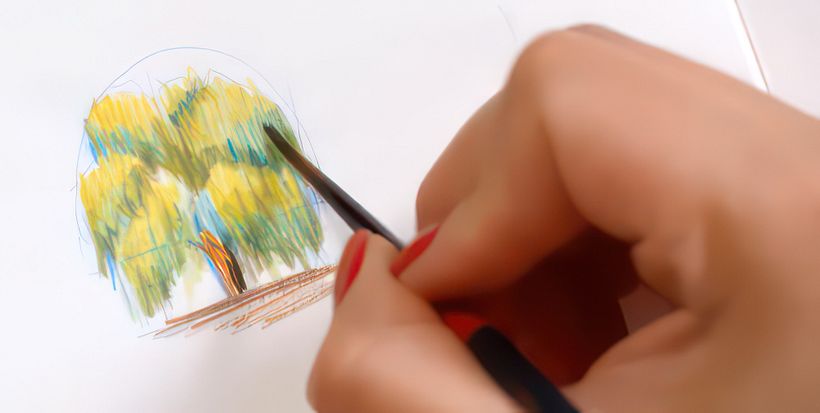 Tutorial Botanical illustration: how to draw a tree 3