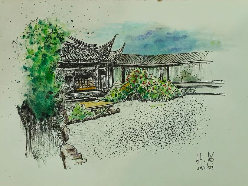My project for course: Architectural Sketching with Watercolor and Ink 1