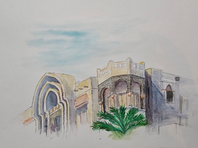 My project for course: Architectural Sketching with Watercolor and Ink 3