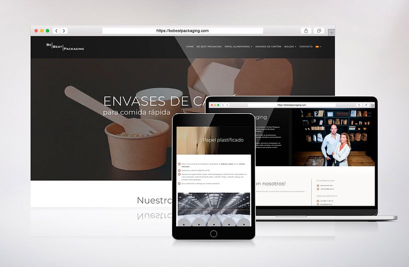 Página web para una empresa de embalajes alimentarios 1