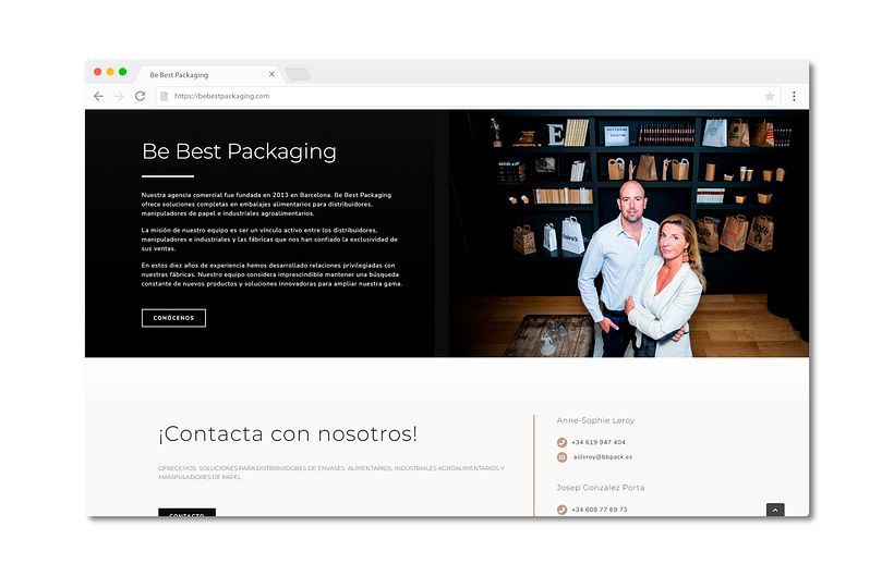 Página web para una empresa de embalajes alimentarios 4