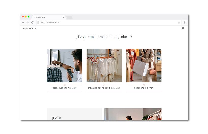 Página web para una consultora de moda 4