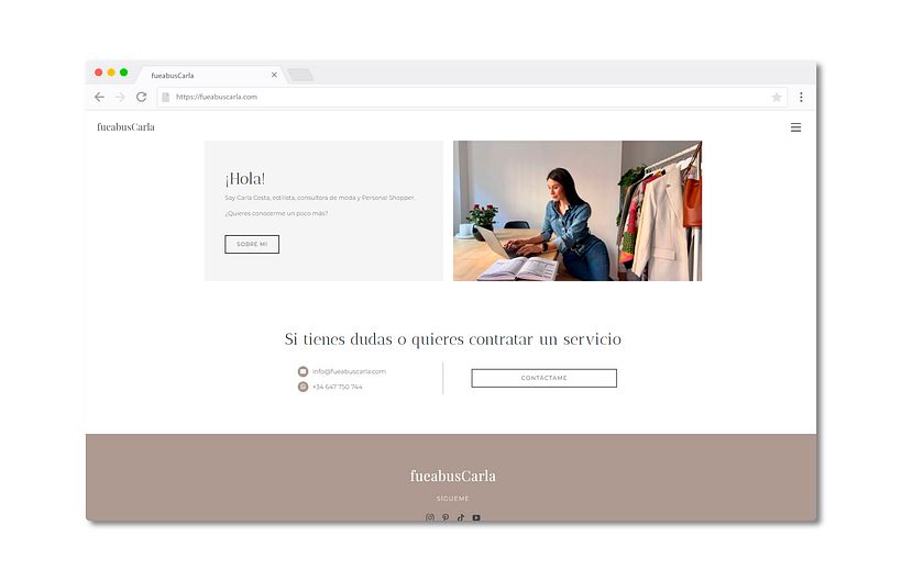 Página web para una consultora de moda 3