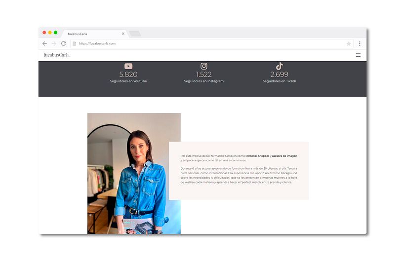 Página web para una consultora de moda 6
