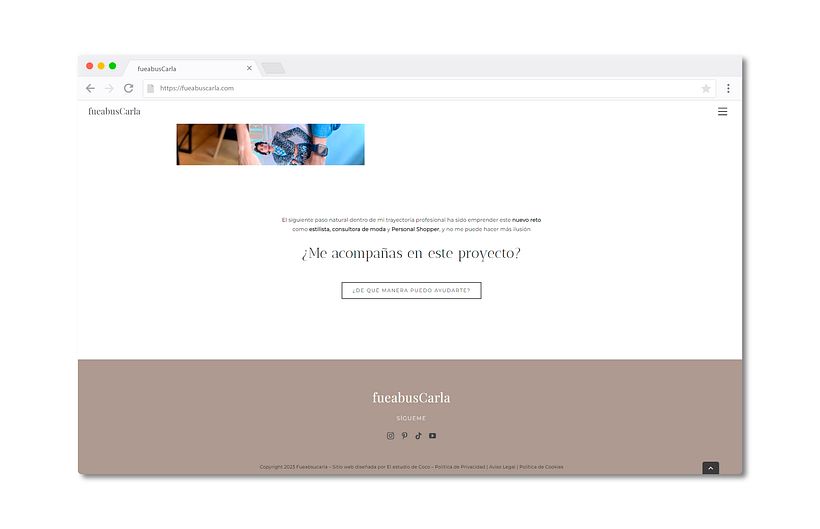 Página web para una consultora de moda 7