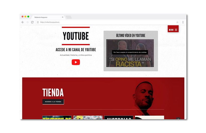 Tienda online para un líder político - Diseño Web