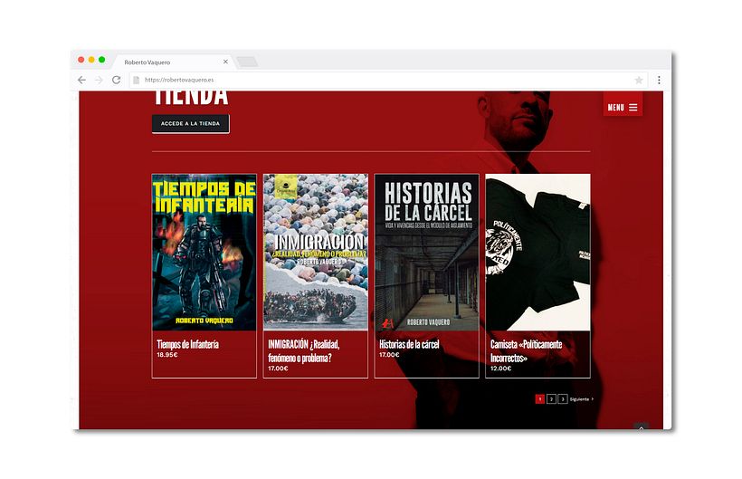 Tienda online para un líder político - Diseño Web