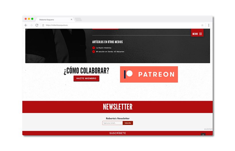 Tienda online para un líder político - Diseño Web