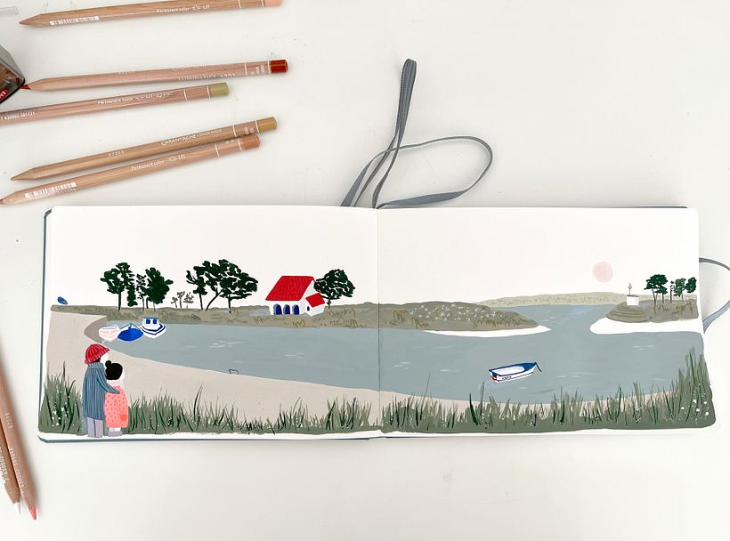 My project for course: Travel Sketchbook Illustration with Gouache 7