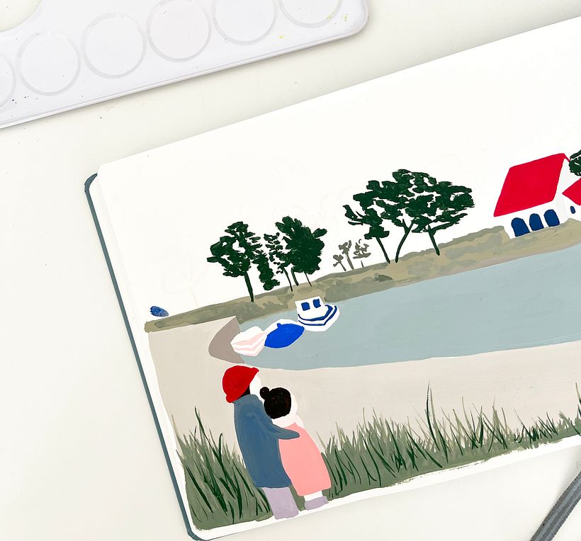 My project for course: Travel Sketchbook Illustration with Gouache 6