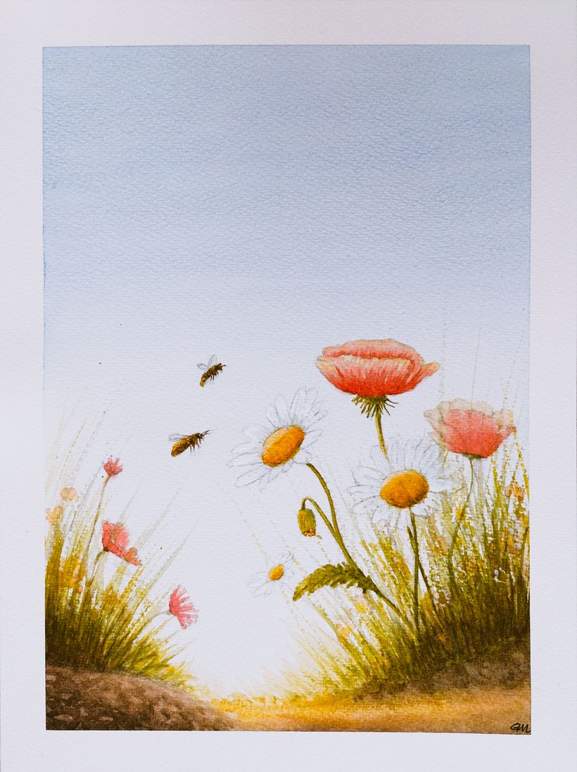 My project for course: Illustrating the Natural World with Watercolor and Charcoal 1