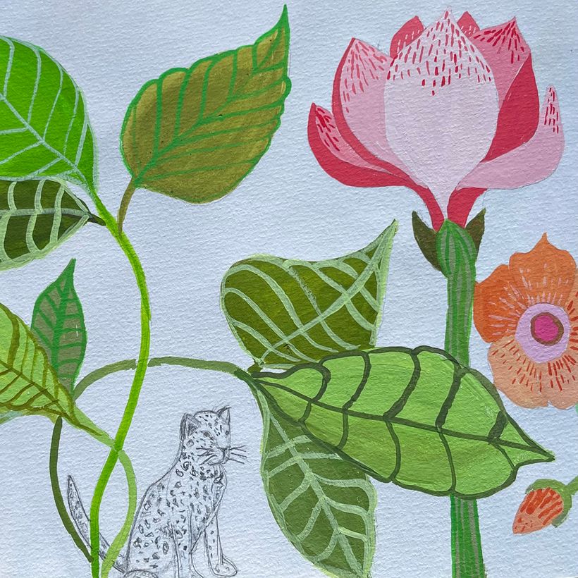 Mon projet du cours : Illustration florale à la gouache 3
