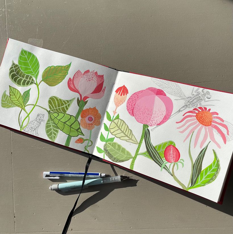 Mon projet du cours : Illustration florale à la gouache 4