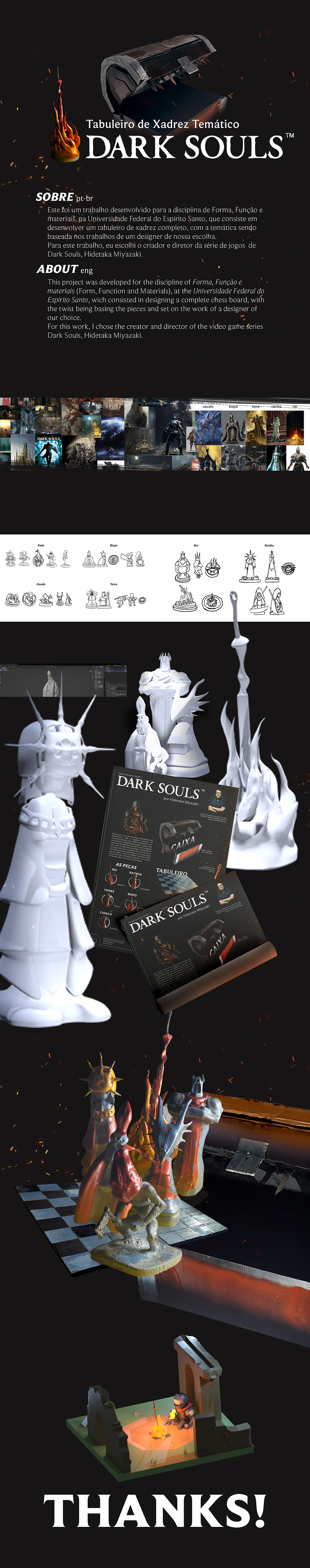 Chess Board and Set inspired by Dark Souls 2