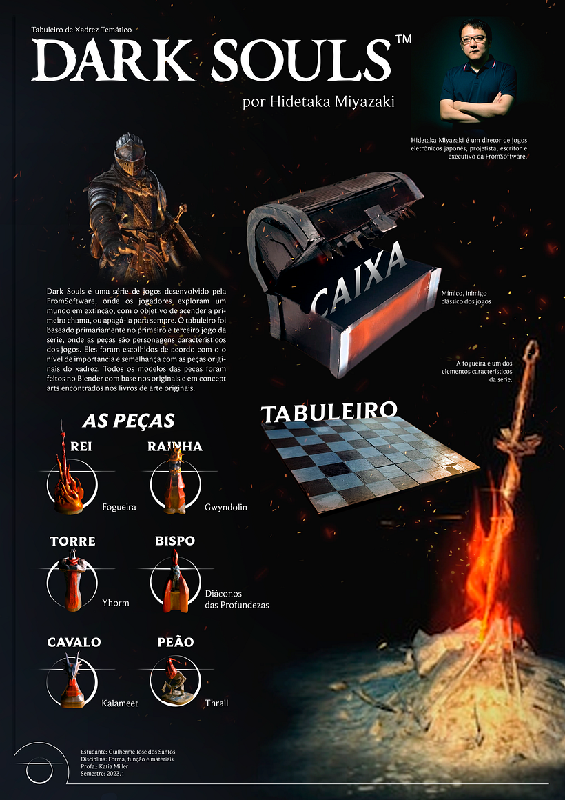 Chess Board and Set inspired by Dark Souls 3