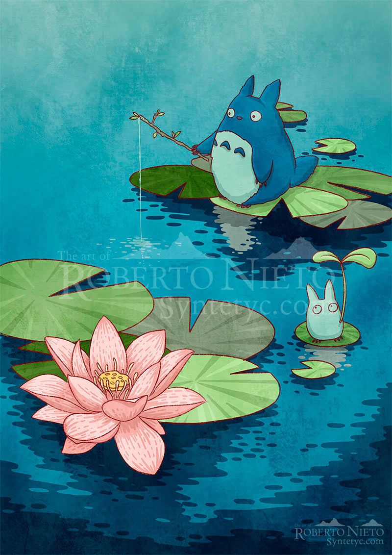 Fan art inspirado en Mi Vecino Totoro