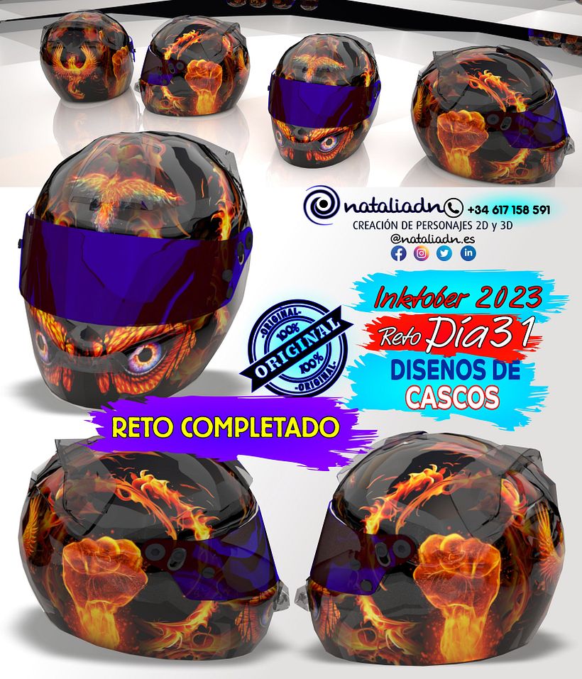 Día 31 Inktober #agv #agvhelmets #ls2helmets #ls2 #shoei #bell #bonustrack #scorpion #arail #ruroc #rurocmoto #helmets #airohhelmet #suomi #roof #inktober #notodoanimacion #3D #characterdesing #inktober2023 #inktober #diseñospersonalizados #moto #motorcy 1