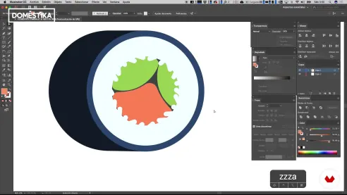 Illustrator tutorial: how to draw sushi 8