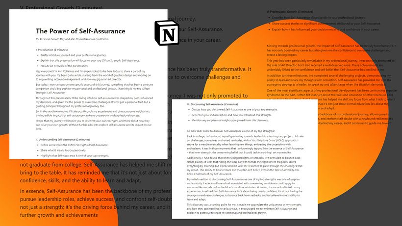 AI Assisted draft of the presentation.