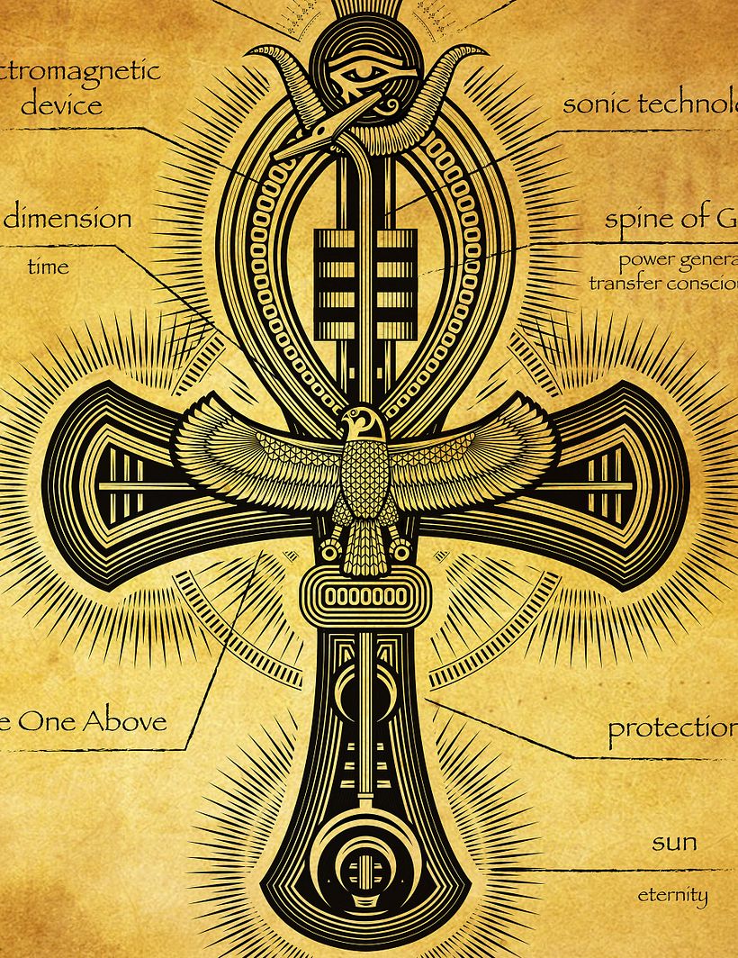 We decided that the illustration would look better on a papyrus type of background. 