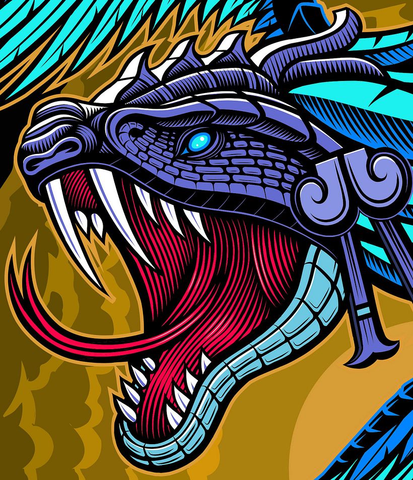"Serpent Warrior" rash guard design 13