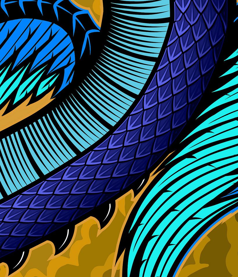 "Serpent Warrior" rash guard design 14