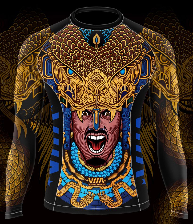 "Serpent Warrior" rash guard design 16