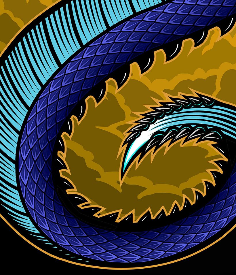 "Serpent Warrior" rash guard design 15